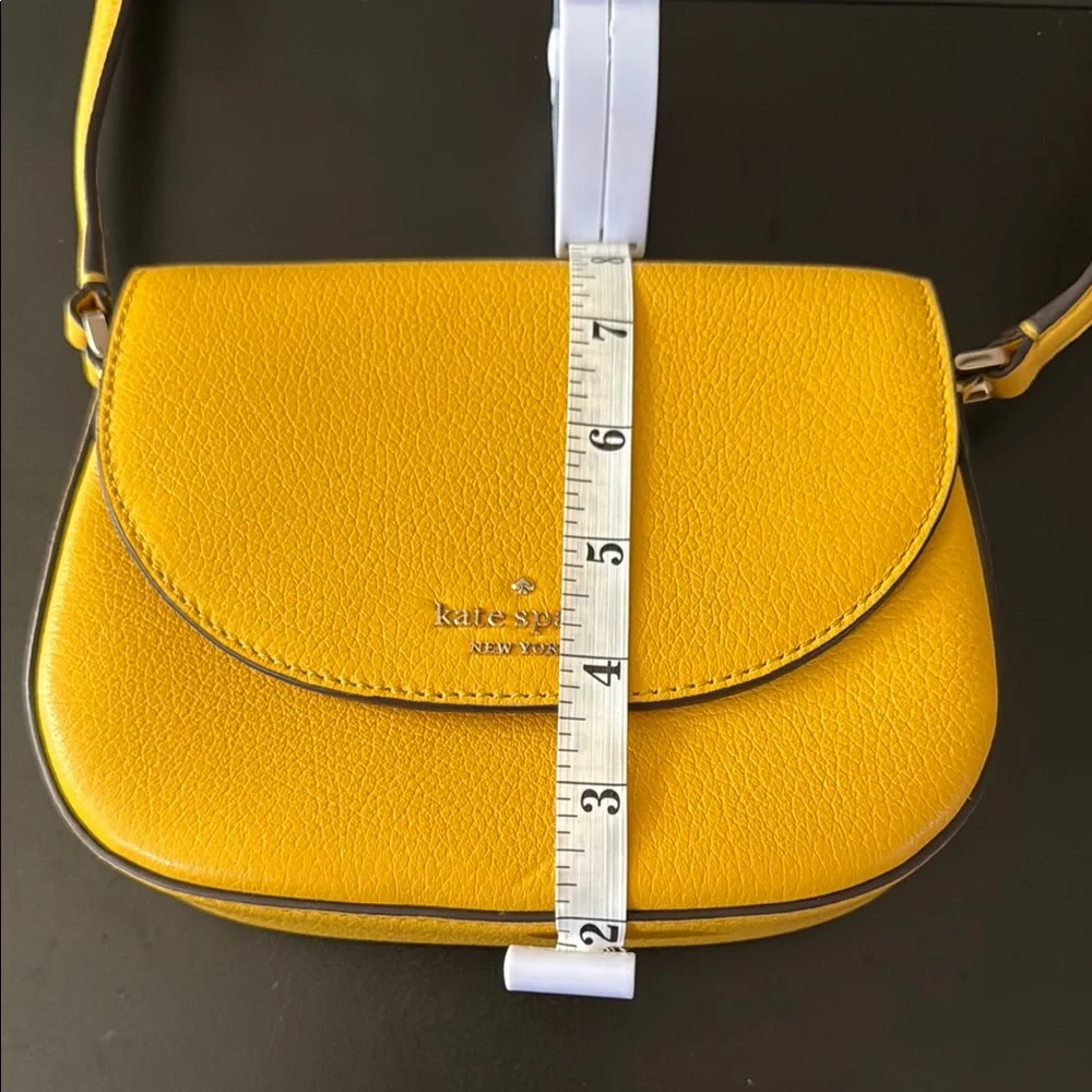 Kate Spade Vibrant Yellow Crossbody Bag with Curved Flap - Picture 6 of 8